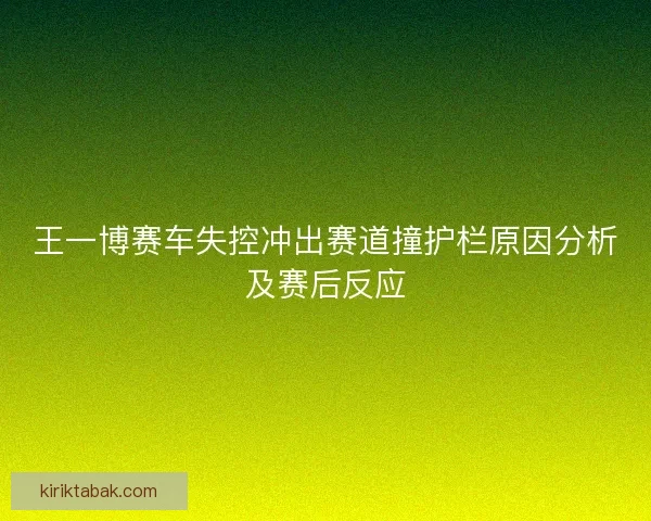 王一博赛车失控冲出赛道撞护栏原因分析及赛后反应 王一博赛车失控冲出赛道撞护栏原因分析及赛后反应